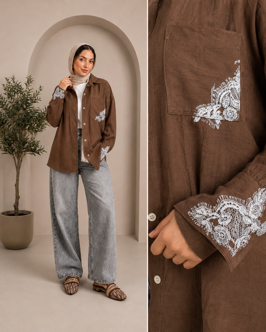Sunlit Shirt with Lace Details
