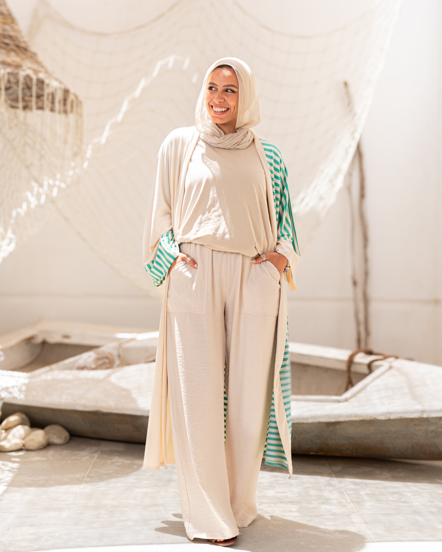One Side Striped Cardigan