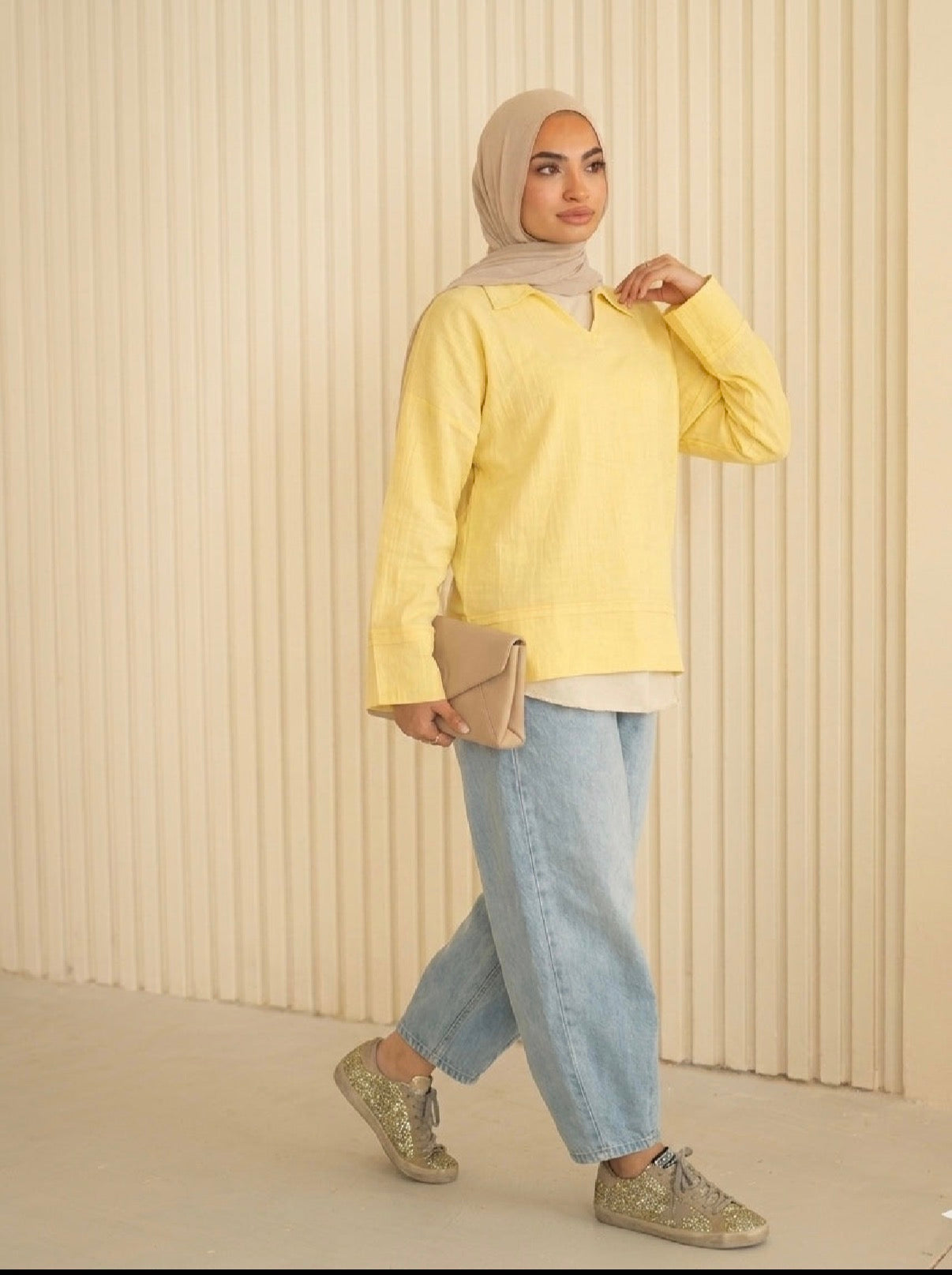 Deconstructed Blouse in Lemon