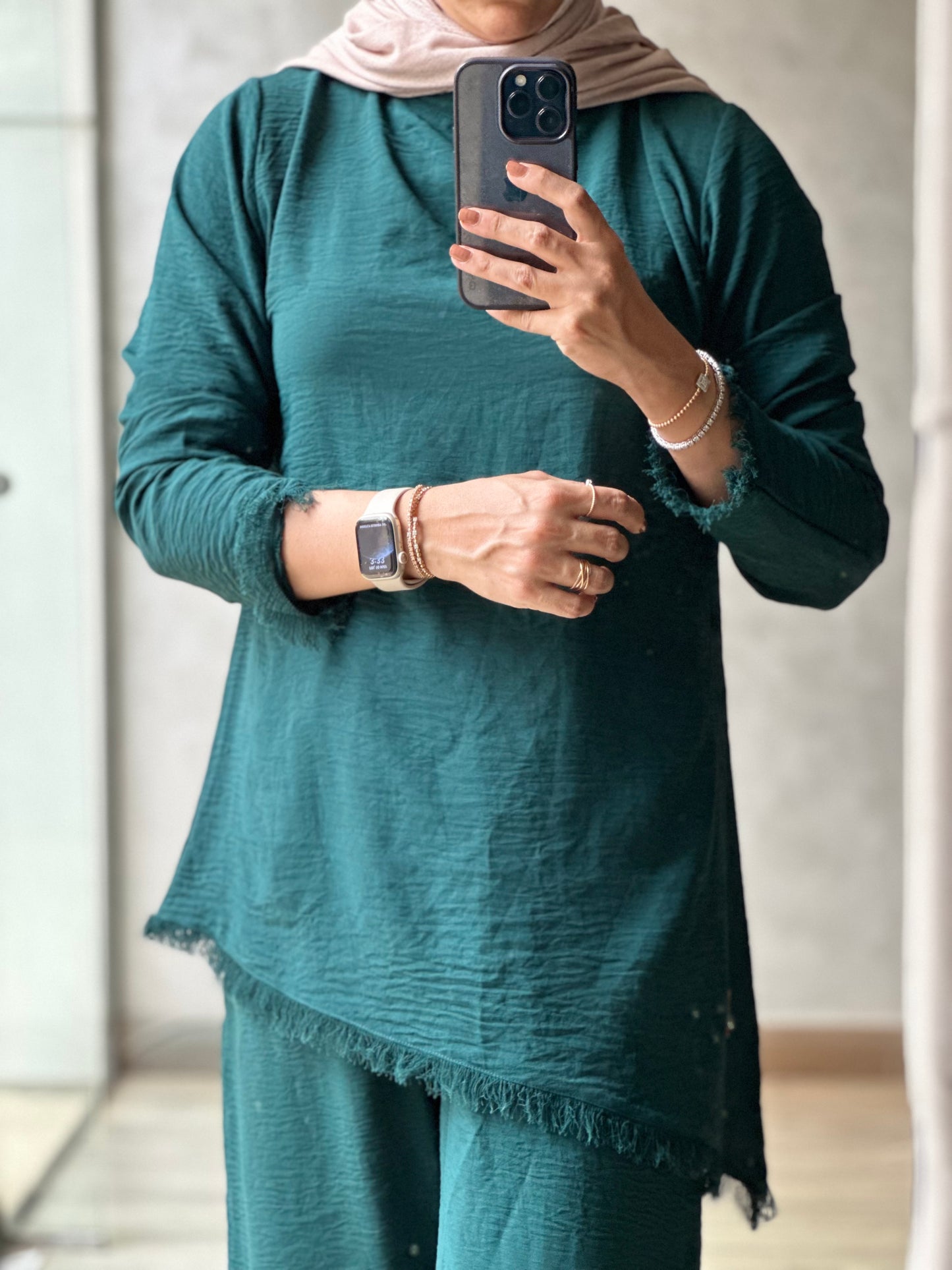 Teal Asymmetrical Set