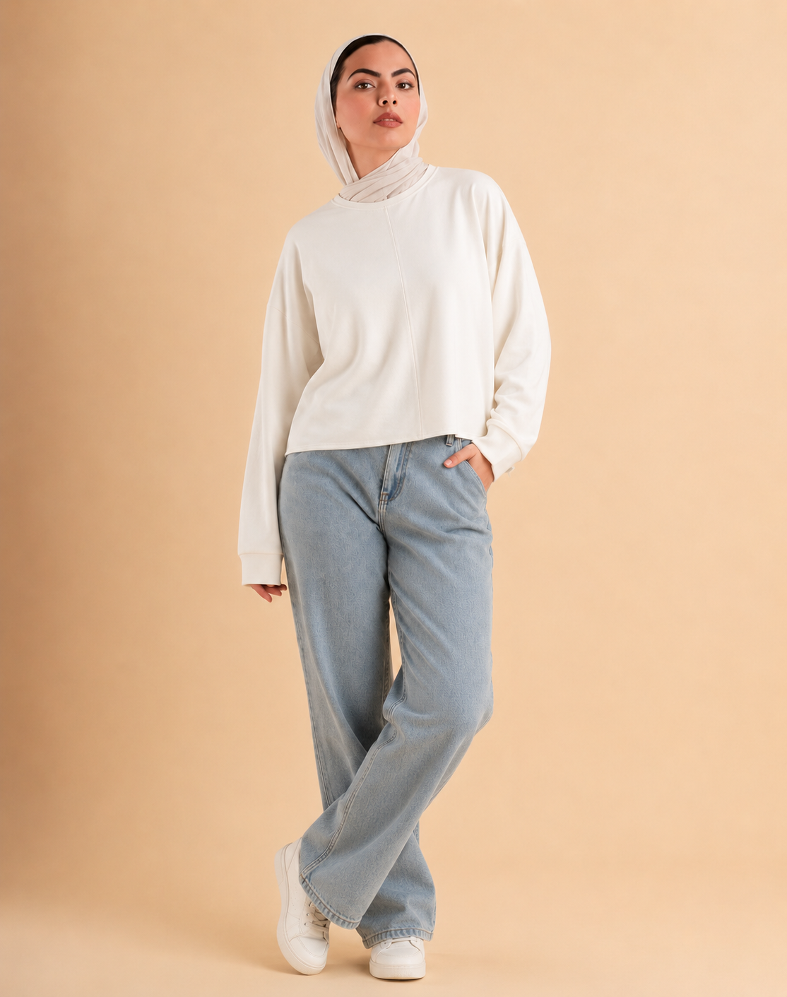 Youth Essential Top in Off White