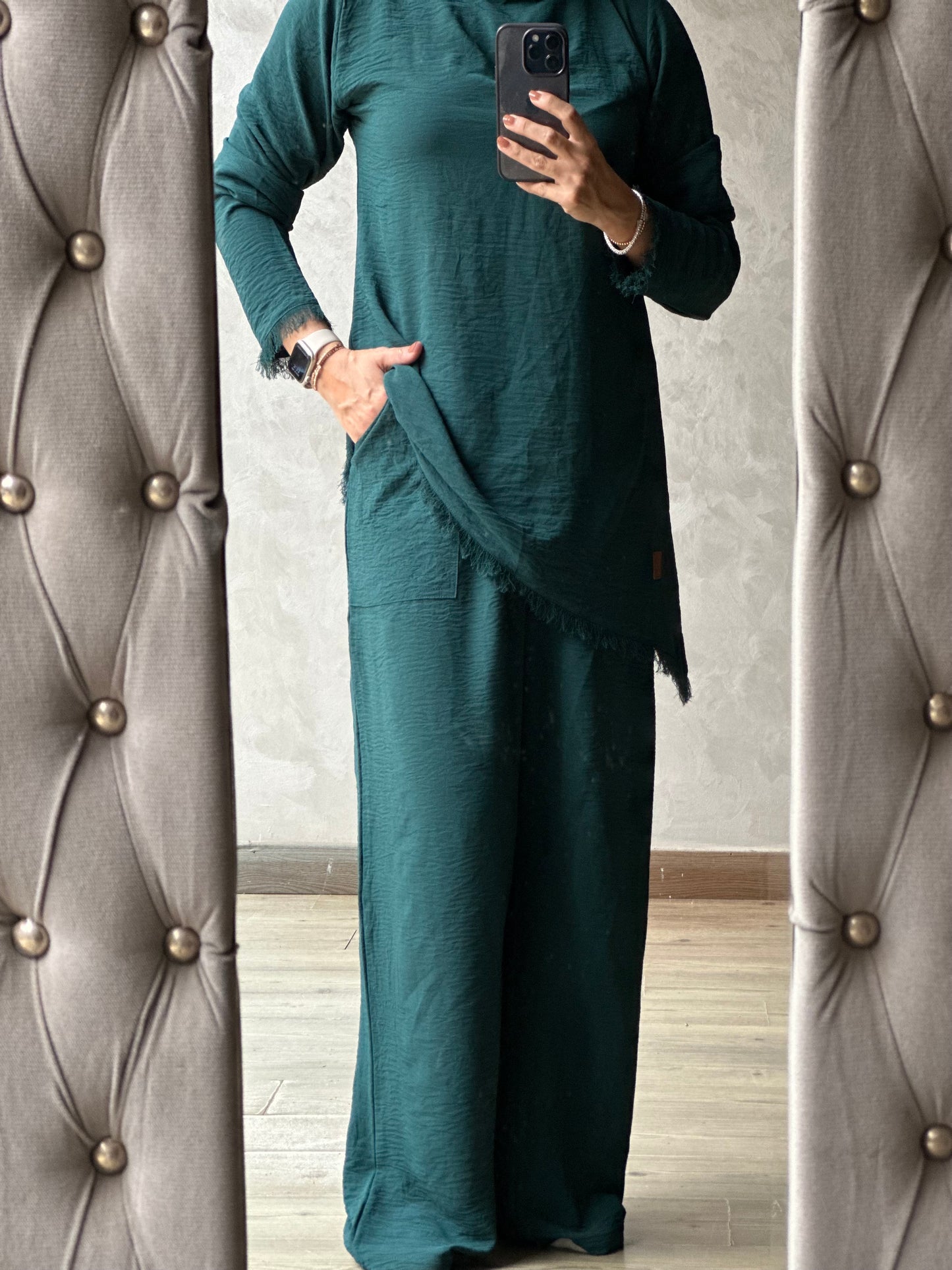 Teal Asymmetrical Set