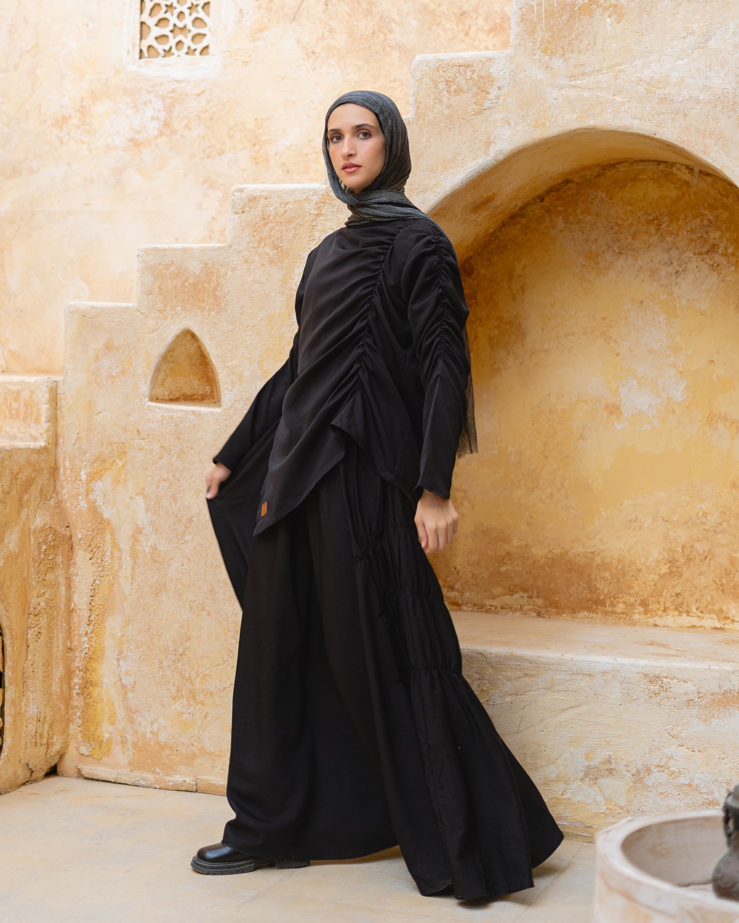 Draped Panel Abaya