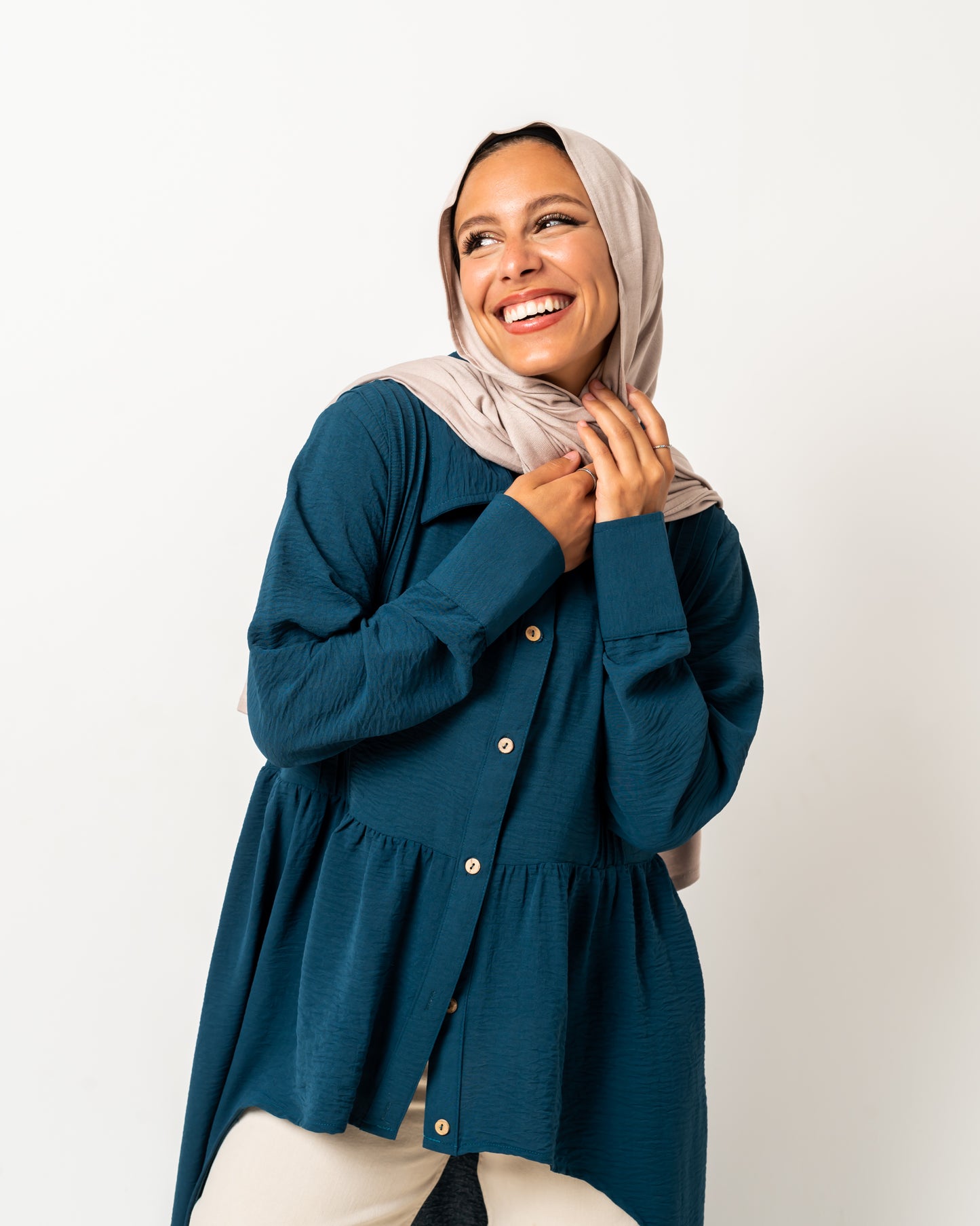 High Low Flare Dress in Teal