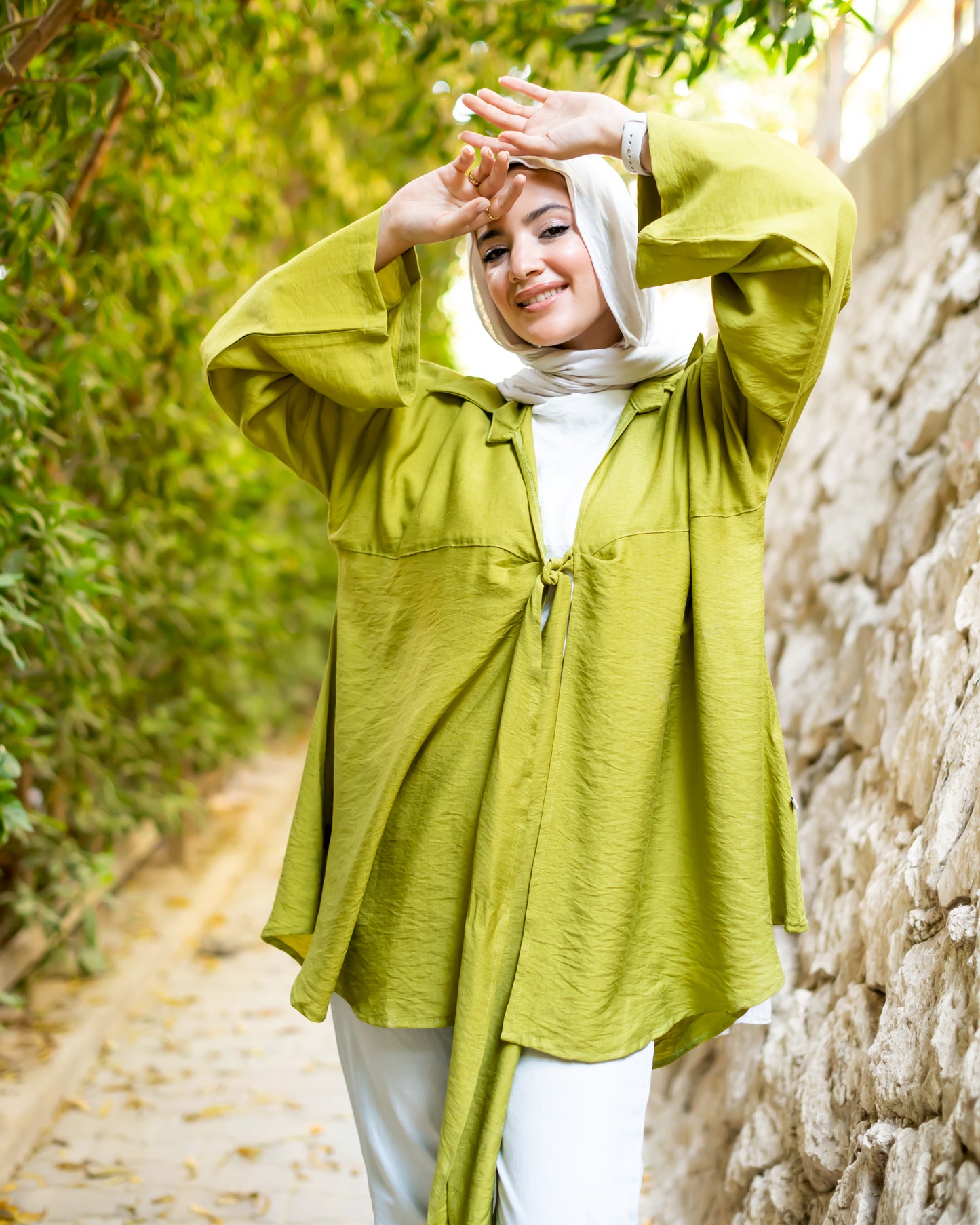 knotted Shirt in Lime