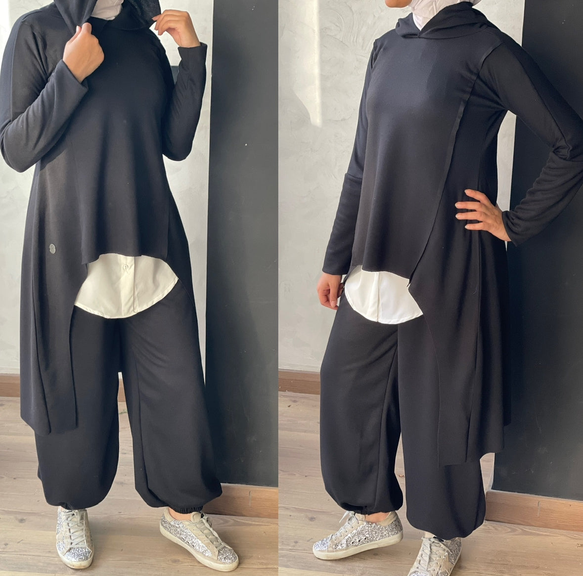 High low Jogger Pants Set