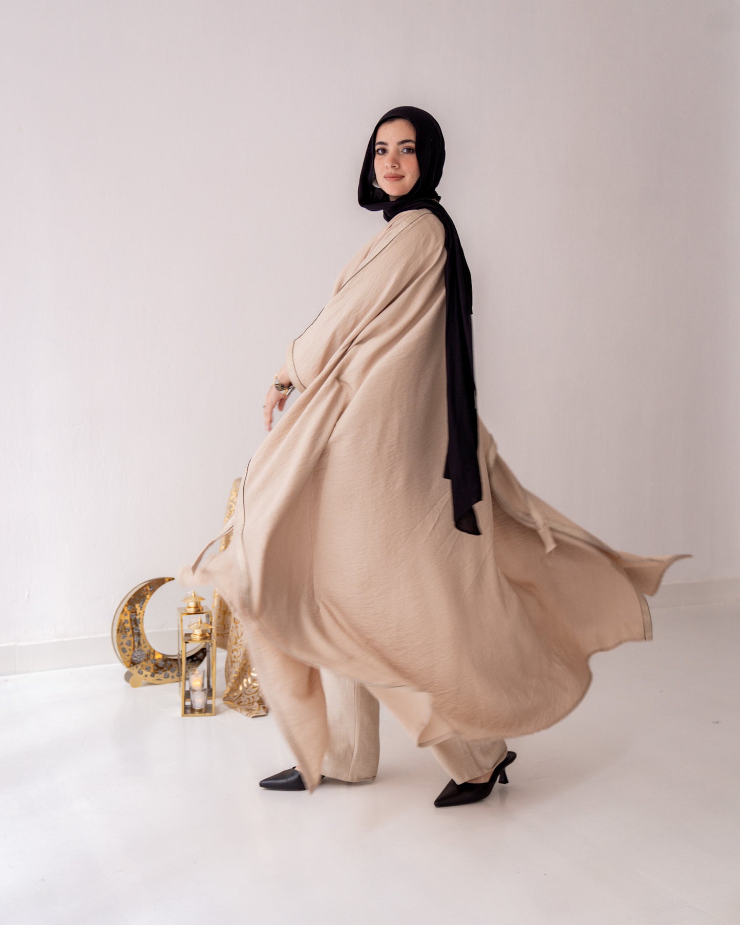 Midnight Elegance Butterfly Abaya