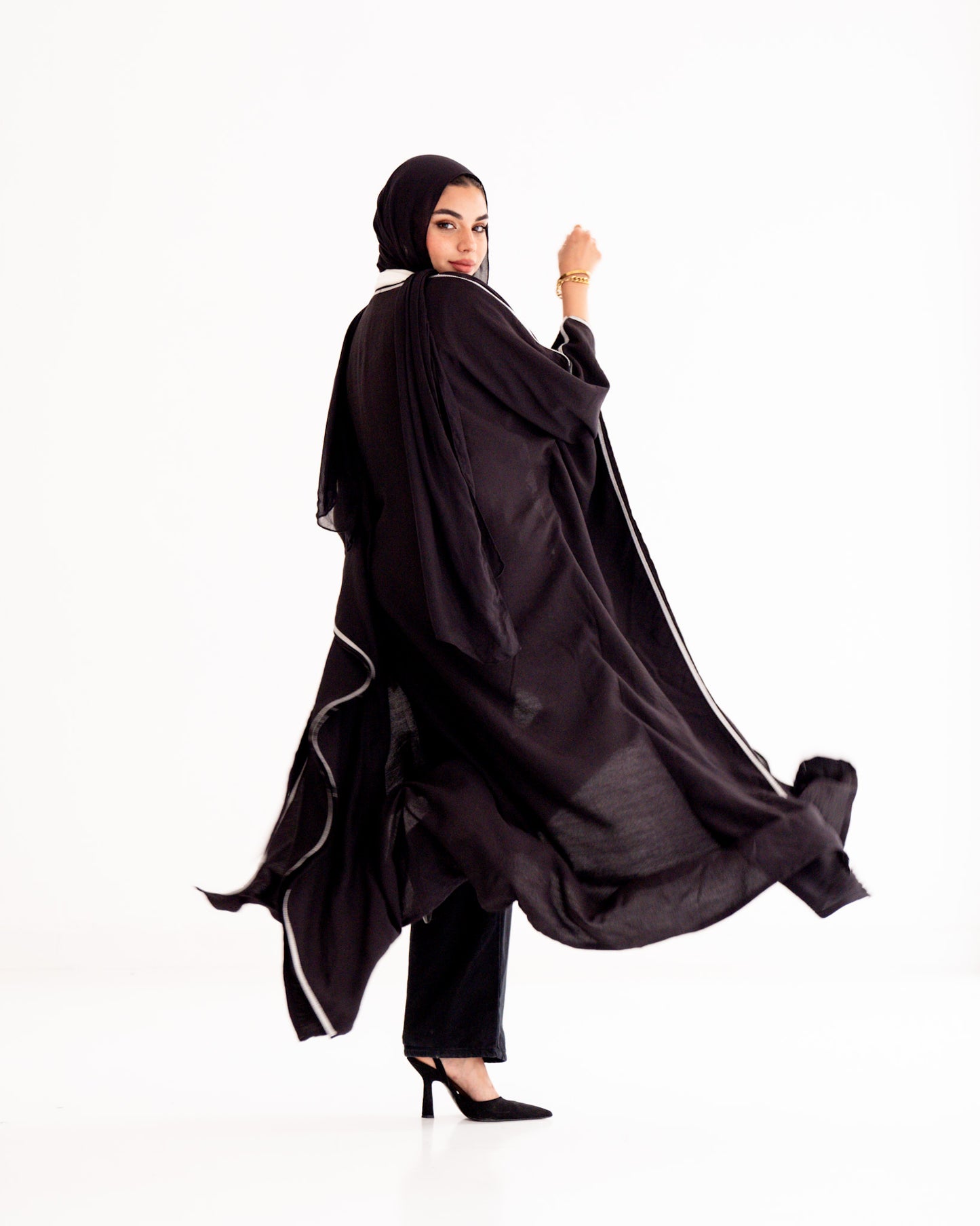 Midnight Elegance Butterfly Abaya