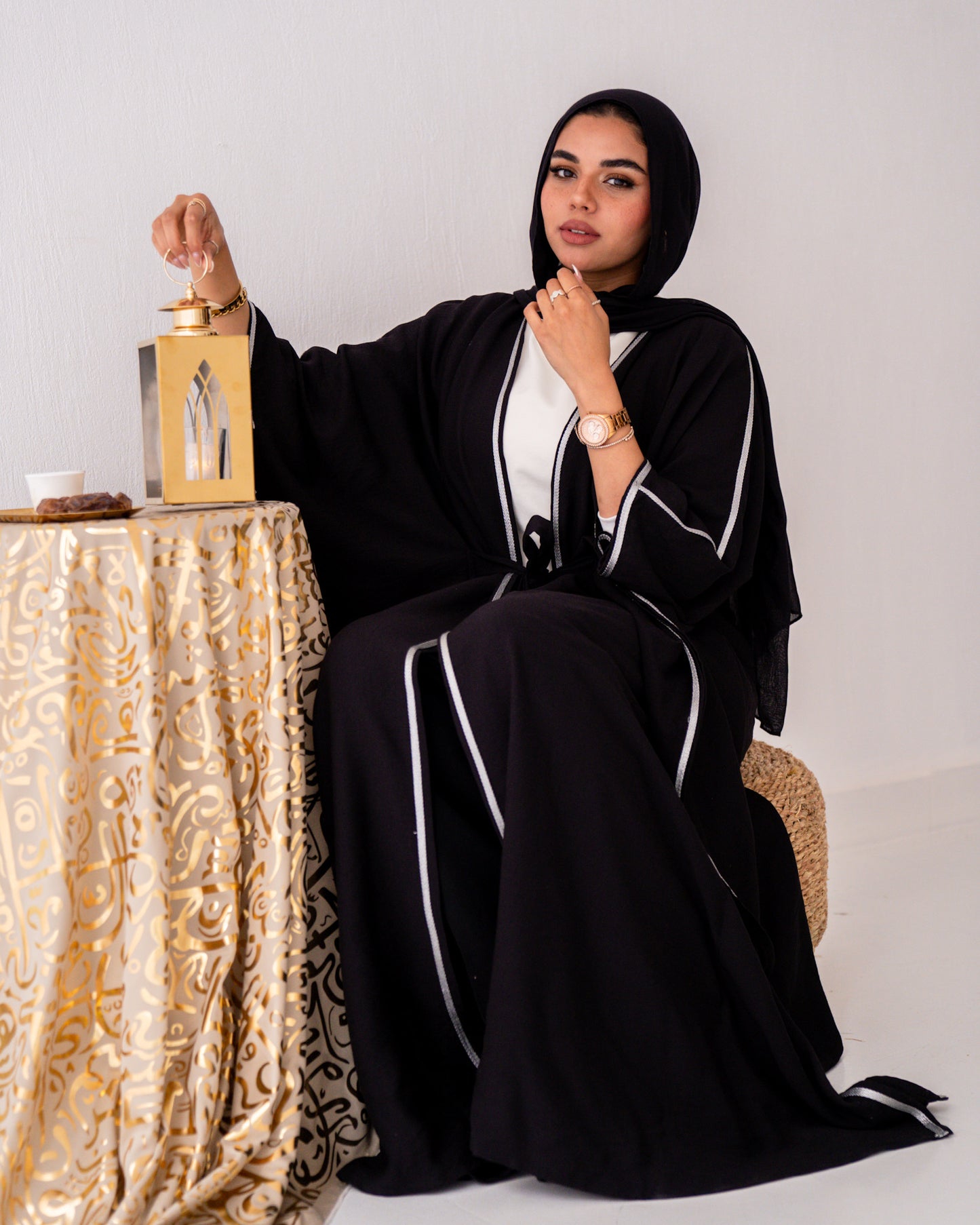 Midnight Elegance Butterfly Abaya