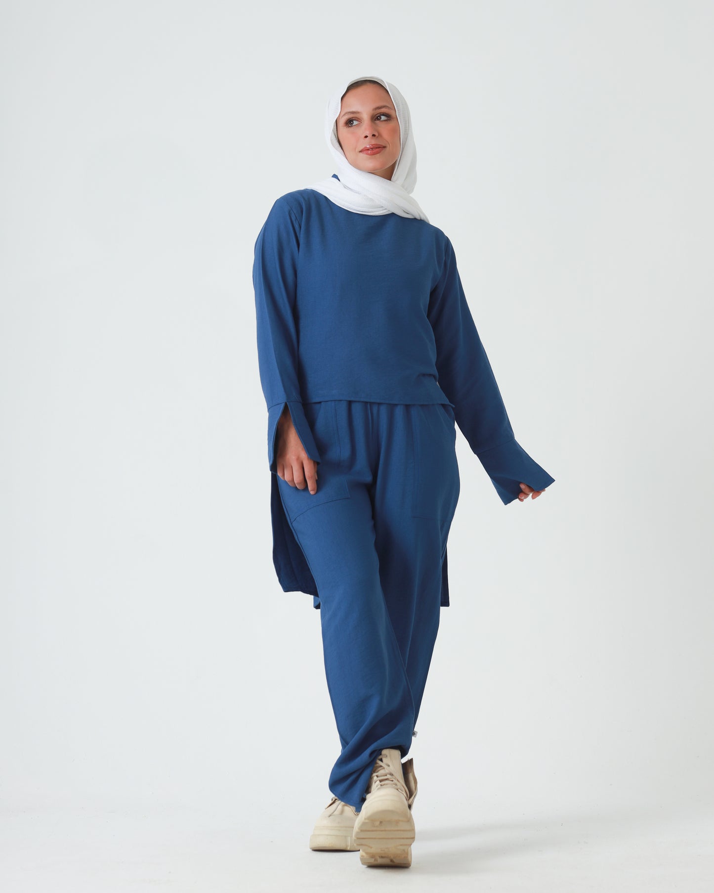 Linen High low Set