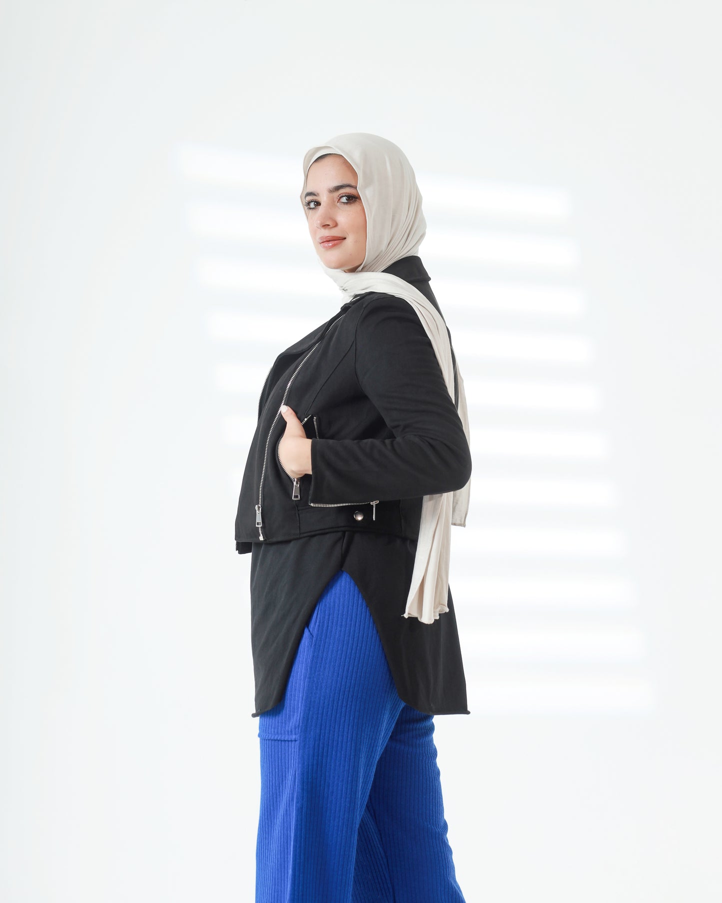 Cropped Zippers Jacket