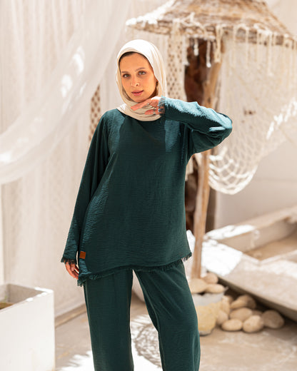 Teal Asymmetrical Set