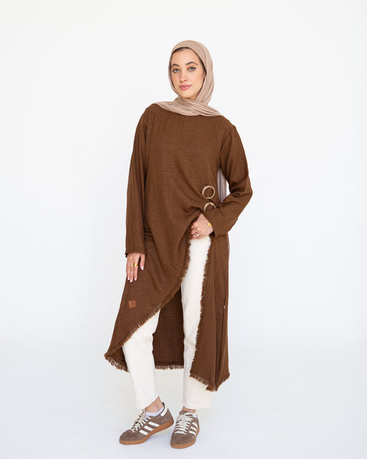 Edged Top in Brown