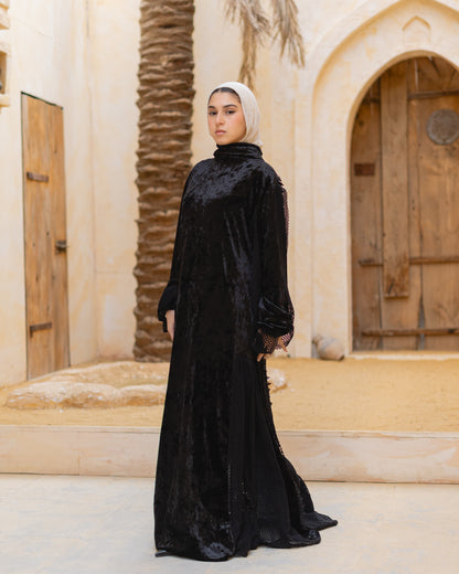 Velvet Detail Abaya