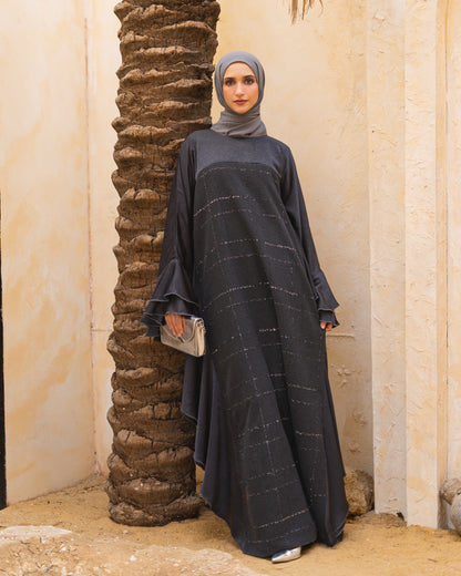 Tweed Butterly Abaya