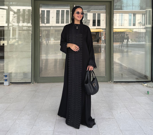 Lace Panel Abaya
