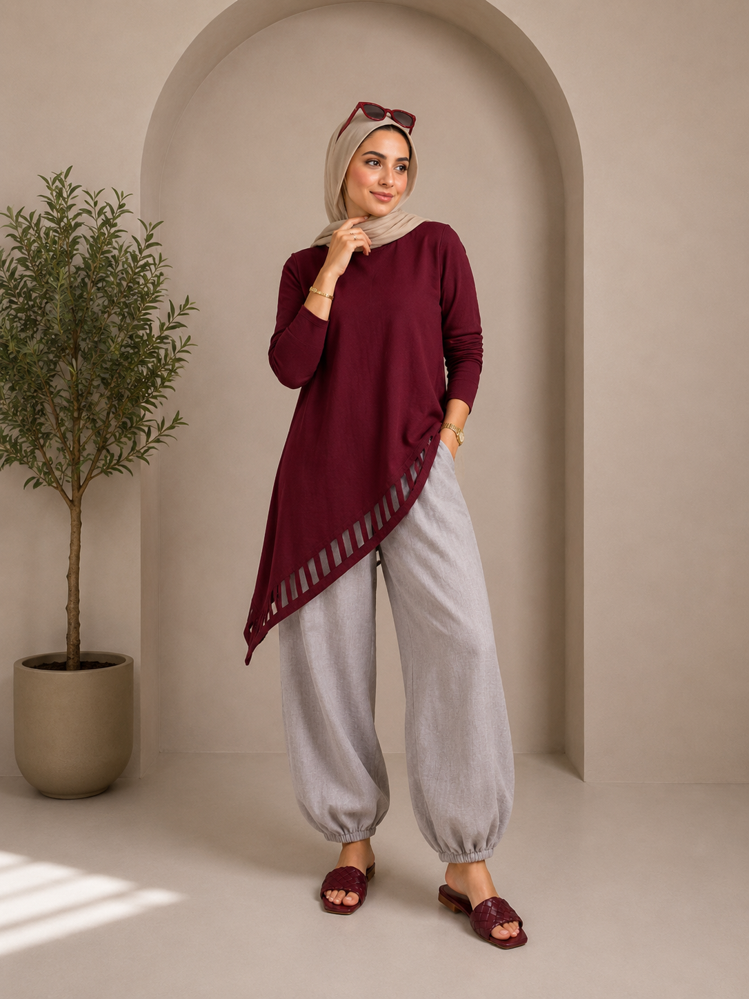 Cut-Out Cotton Top