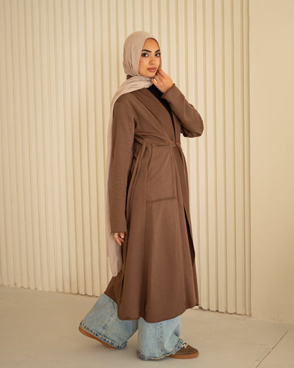 Mocha Fringes Flow Cardigan