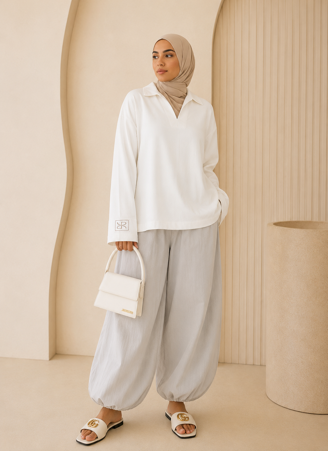 Deconstructed Blouse in Cloud