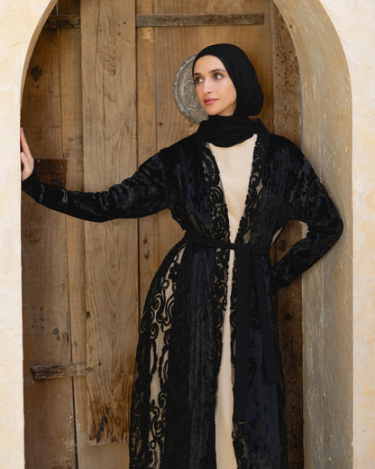 Velvet Lace Abaya