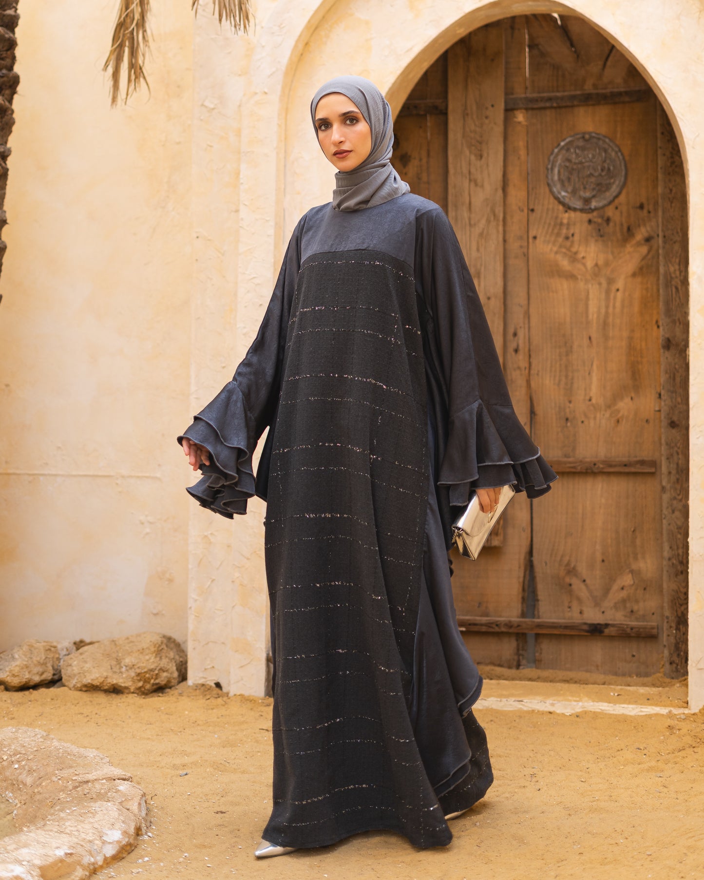 Tweed Butterly Abaya