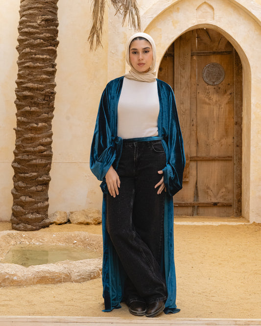 Velvet Plain Abaya