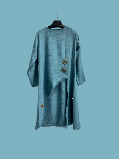 Edged Top in Baby Blue