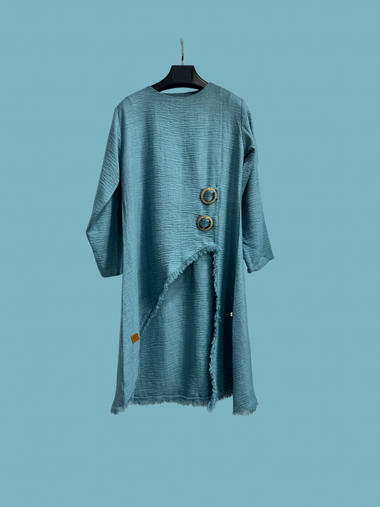 Edged Top in Baby Blue