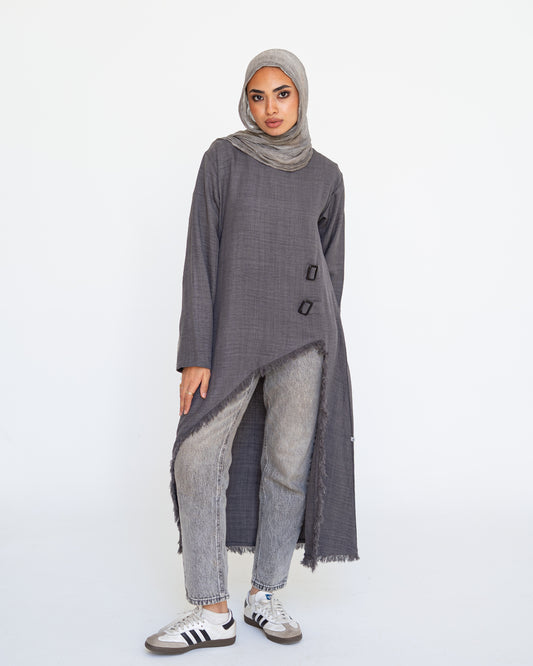 Edged Top in Grey