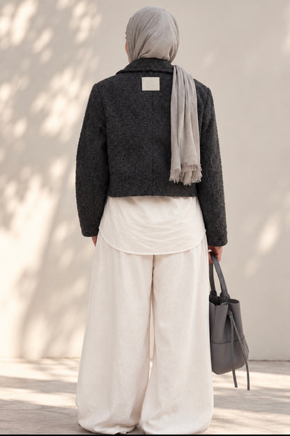 Asymmetric Tweed Jacket