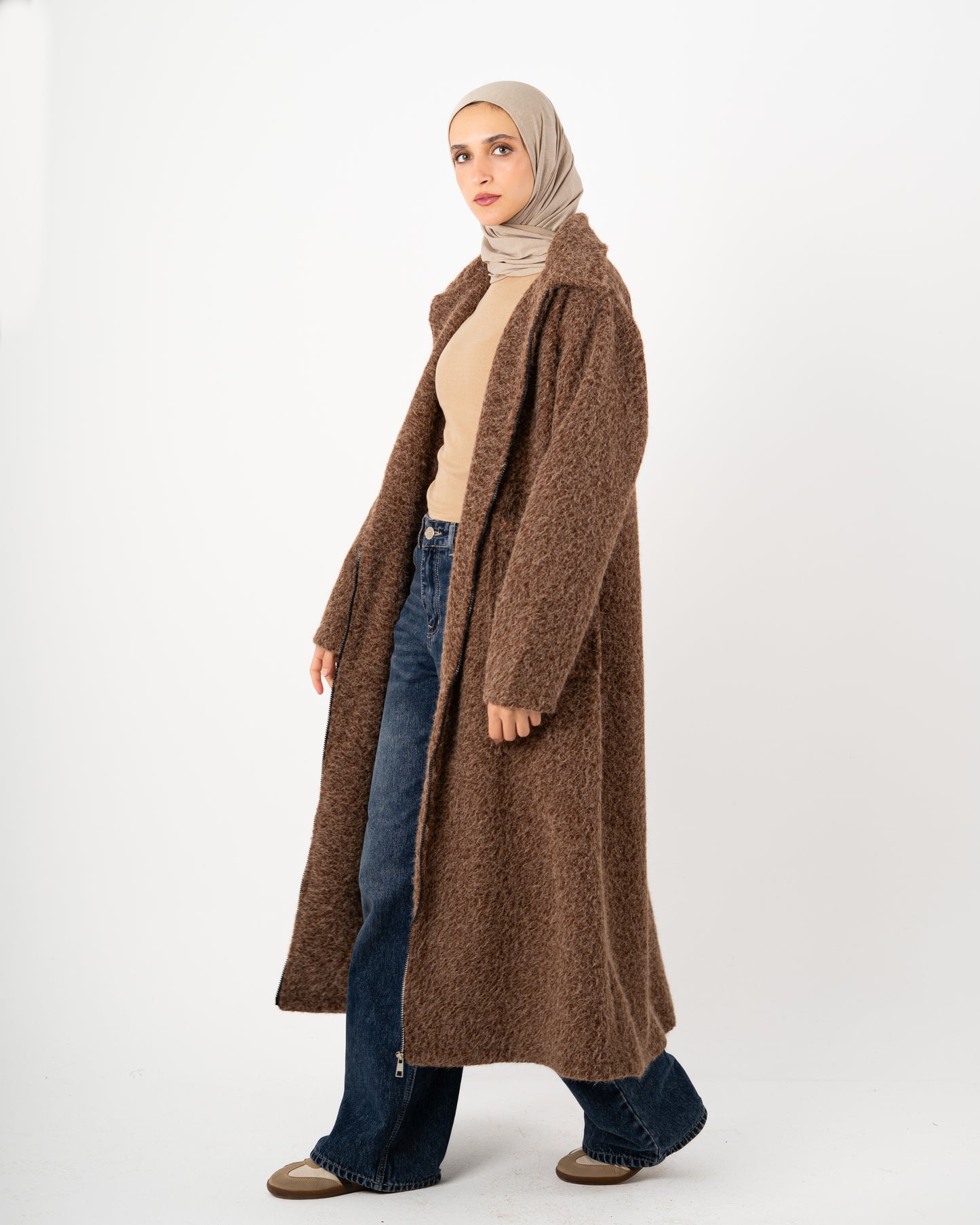 Maxi Zipper Coat