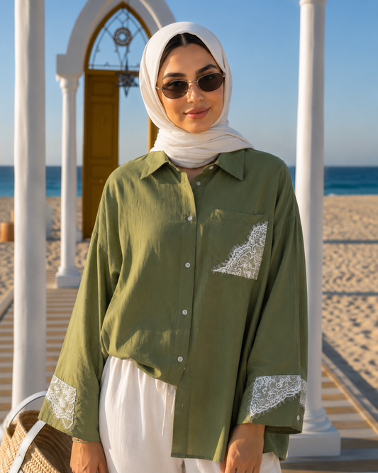 Sunlit Shirt in Matcha