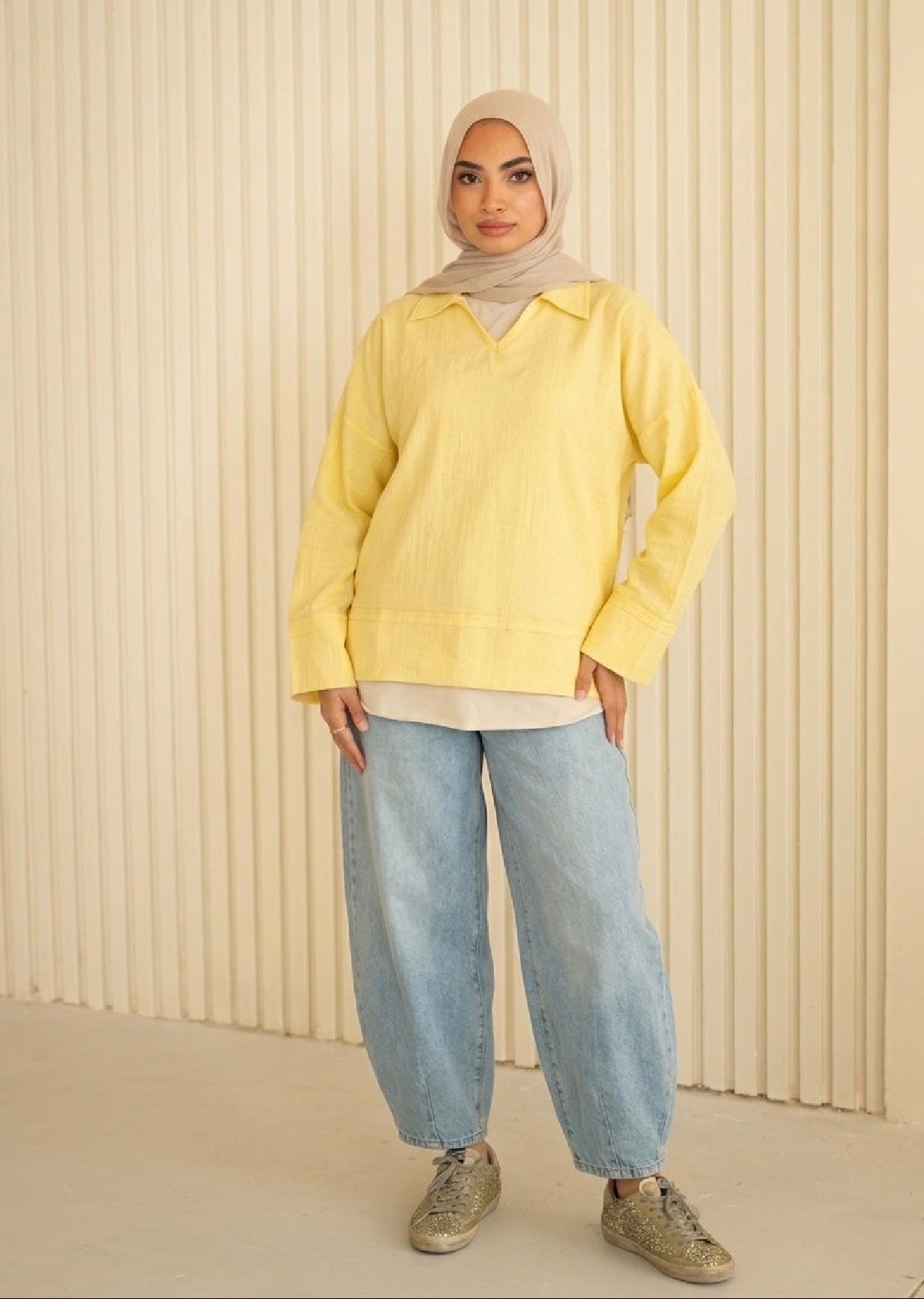 Deconstructed Blouse in Lemon