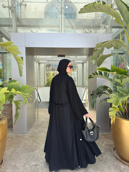 Vertical striped Abaya