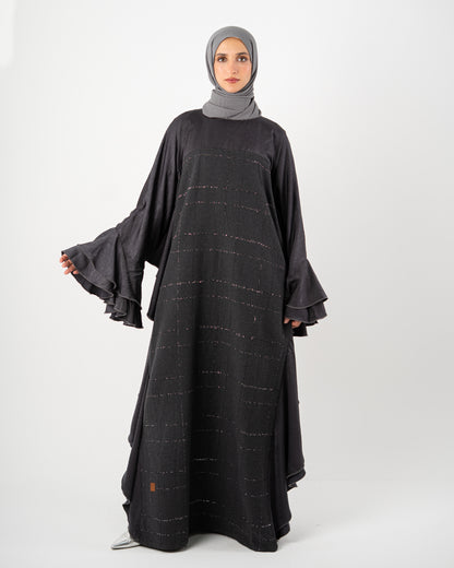 Tweed Butterly Abaya