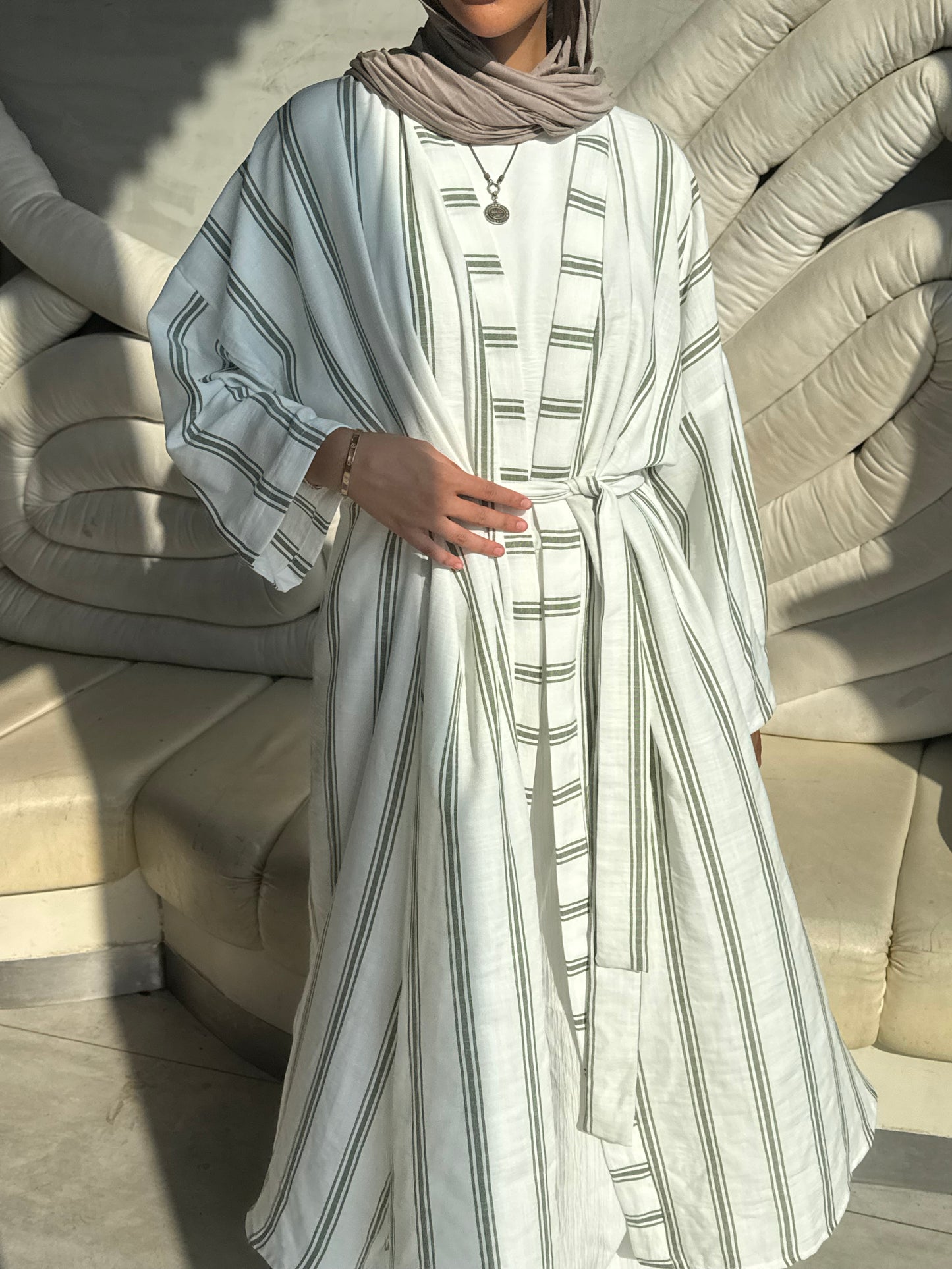 Striped Linen Cardigan