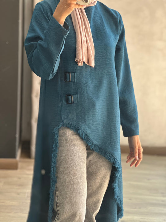 Edged Top in Teal
