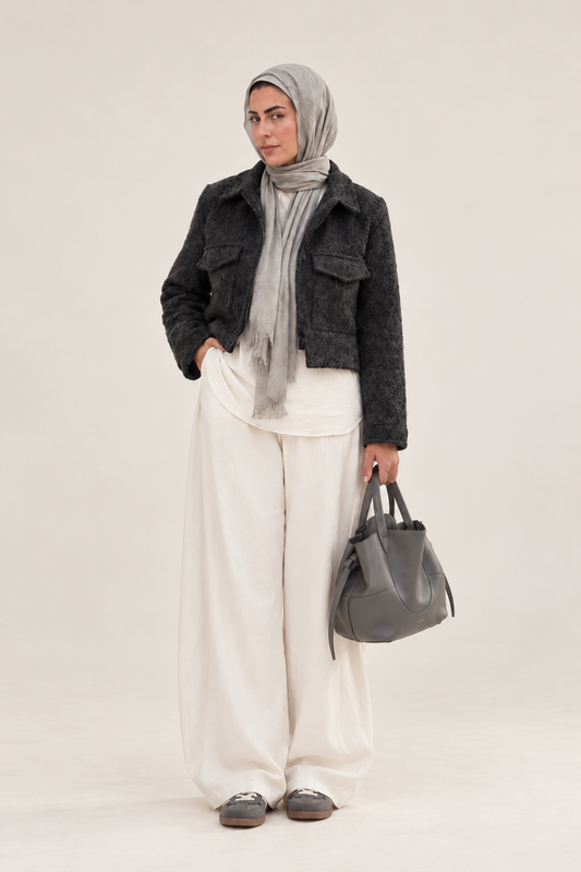 Asymmetric Tweed Jacket