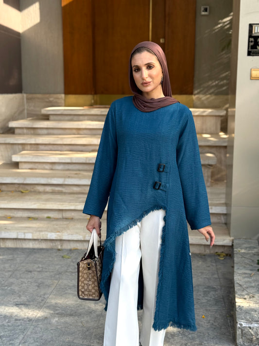 Edged Top in Teal