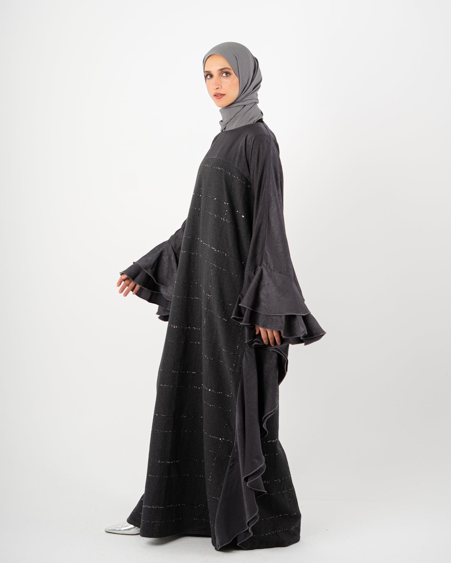 Tweed Butterly Abaya