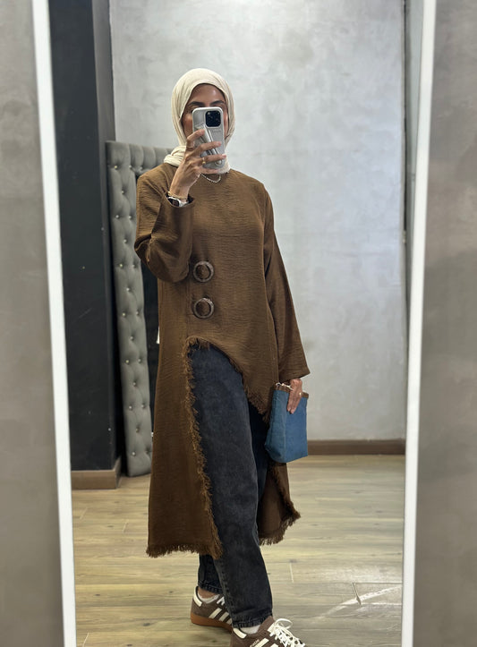 Edged Top in Brown