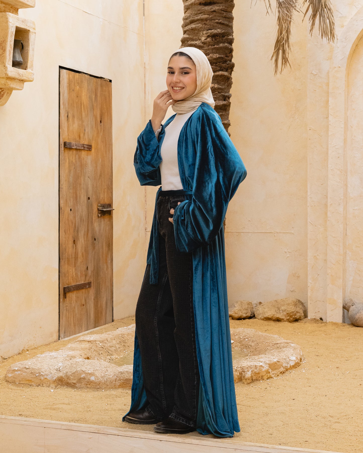 Velvet Plain Abaya