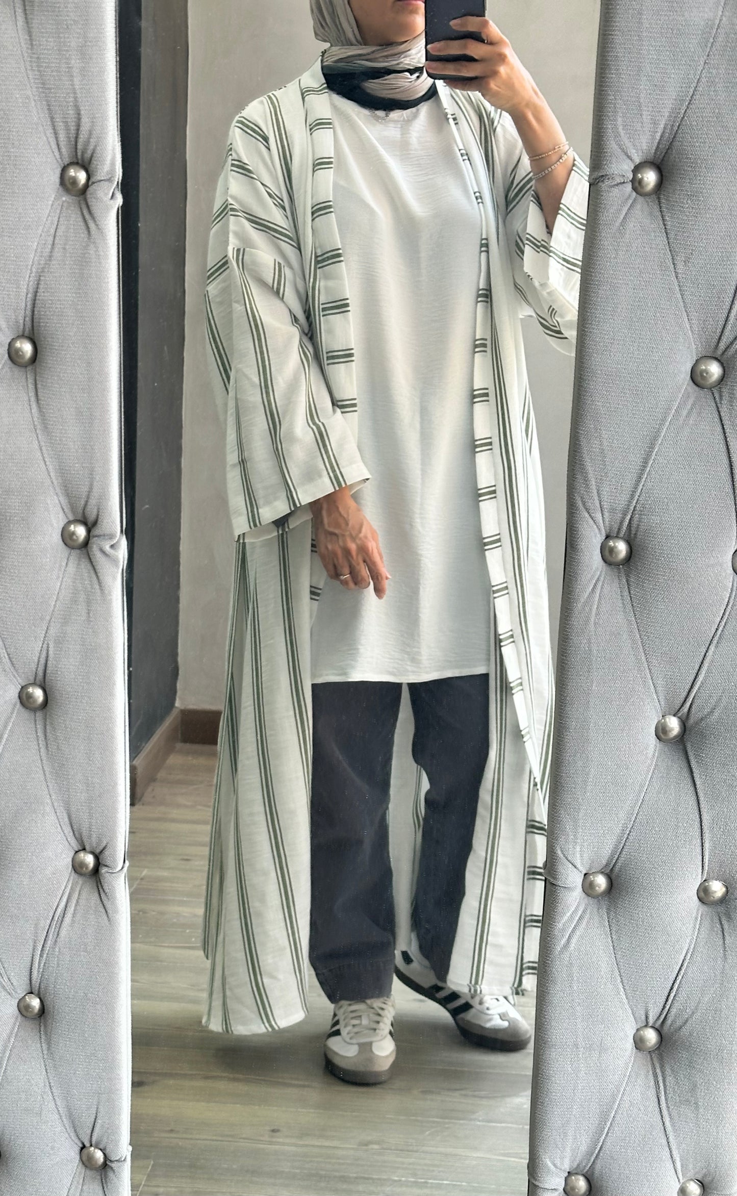 Striped Linen Cardigan