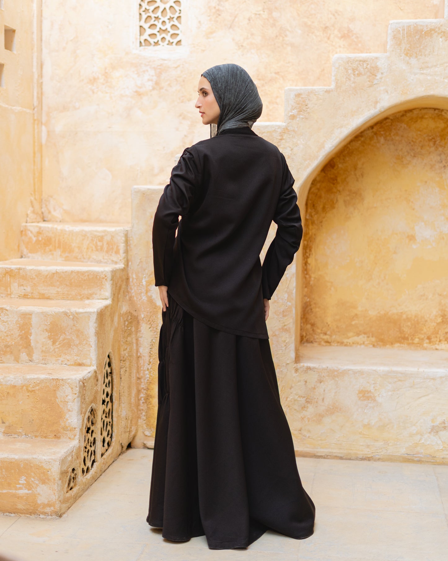 Draped Panel Abaya