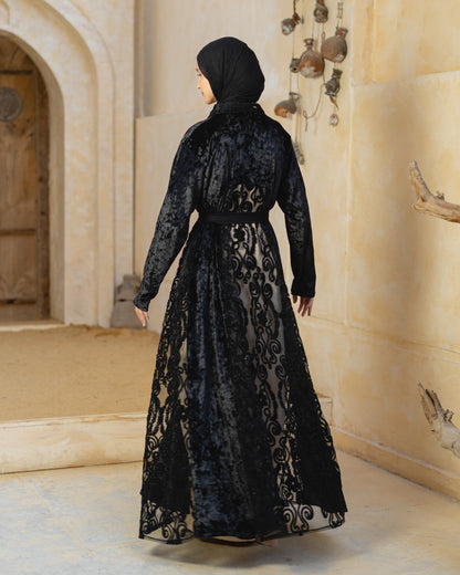 Velvet Lace Abaya