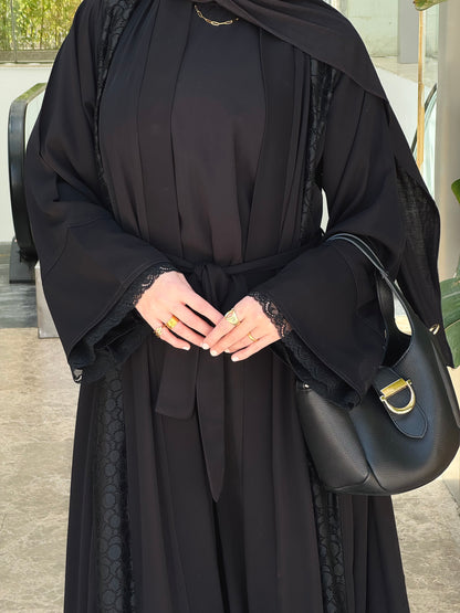 Vertical striped Abaya
