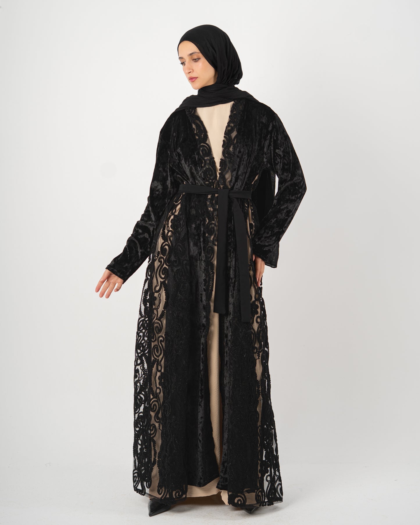 Velvet Lace Abaya