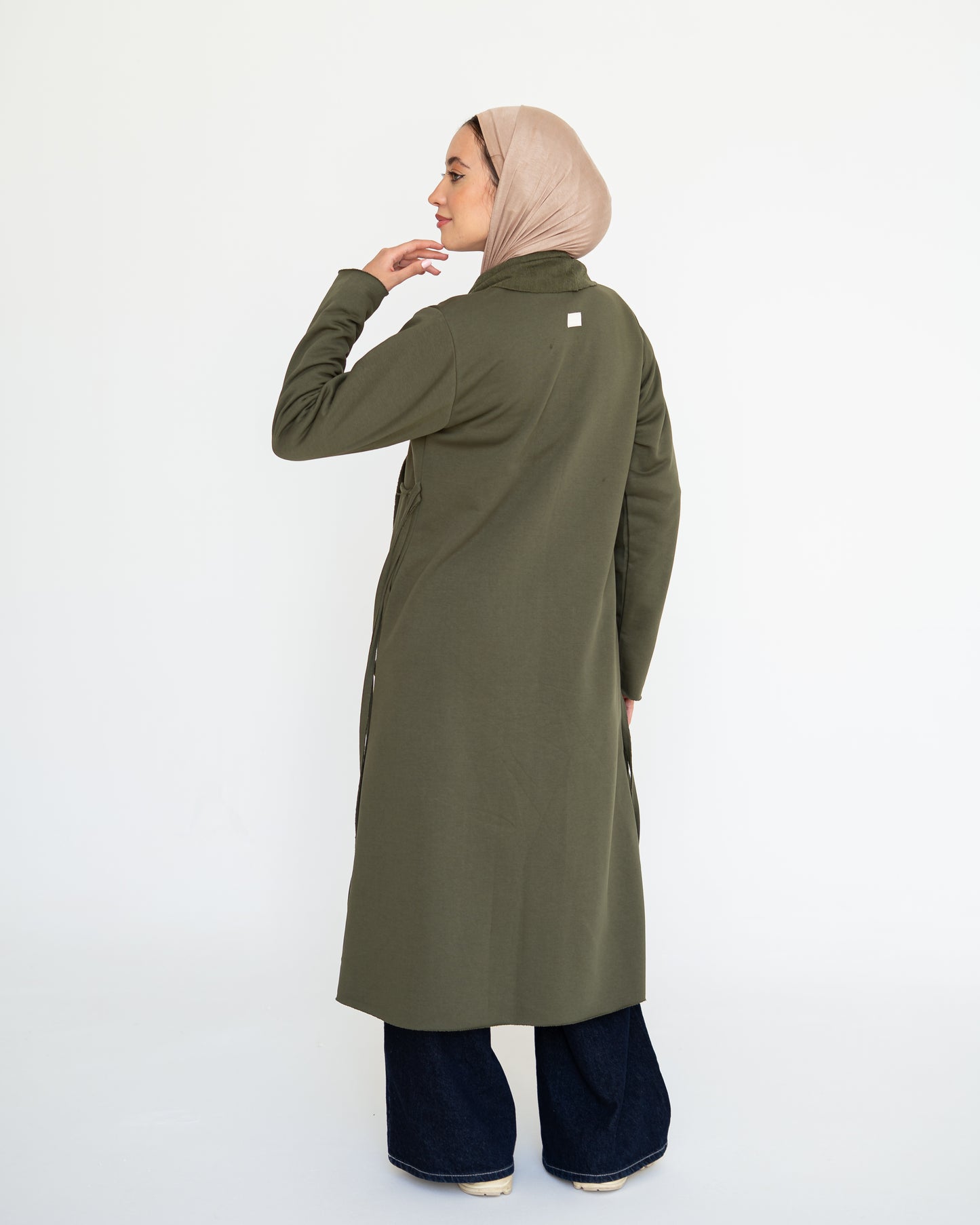 Olive Fringe Flow Cardigan