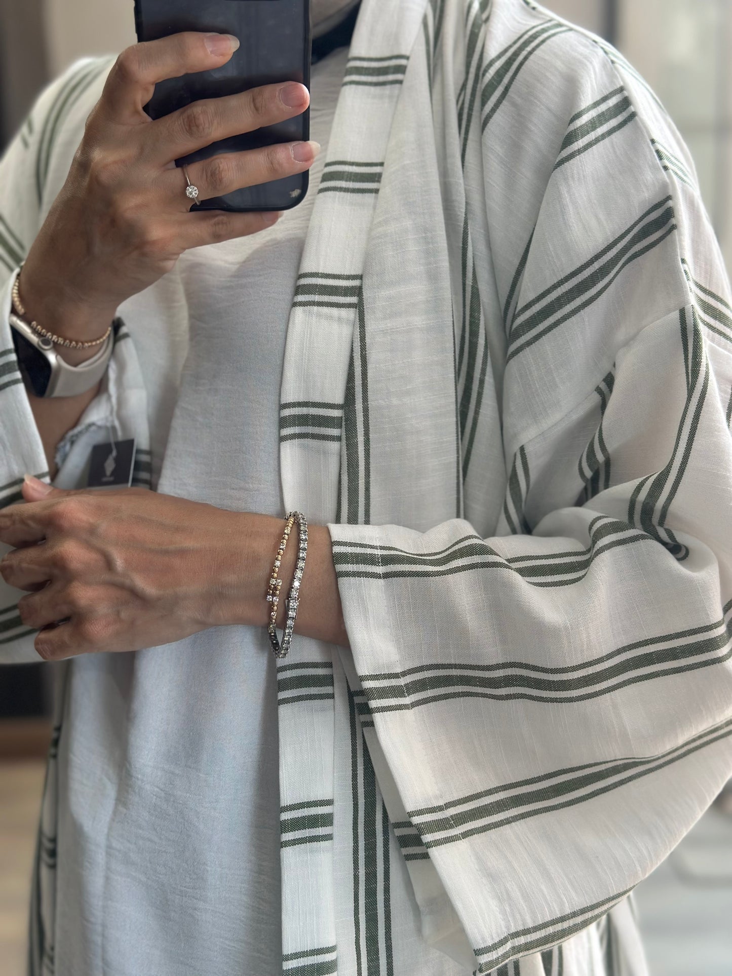 Striped Linen Cardigan