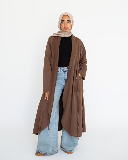 Mocha Fringes Flow Cardigan